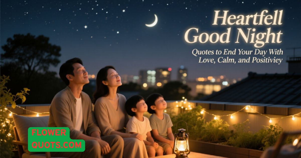“Heartfelt Good Night Quotes to End Your Day with Love, Calm, and Positivity”